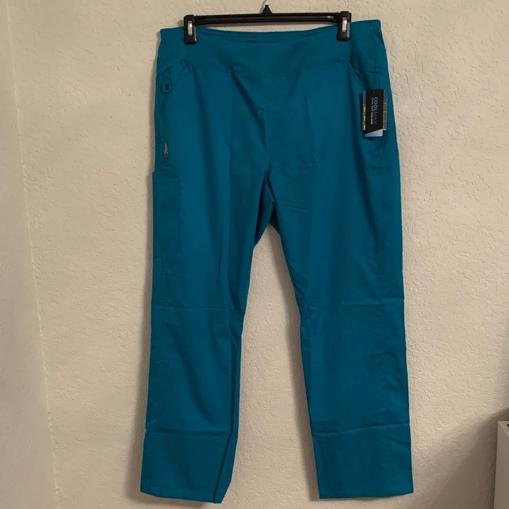 NWT AUW Active Women’s Pull On Turquoise Pants Pockets Size Xl
